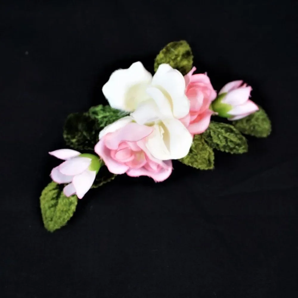 Estate Find Flower Decorations Bow Ribbon Appliques Craft Supply Wedding